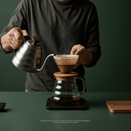 Craftsman pouring coffee